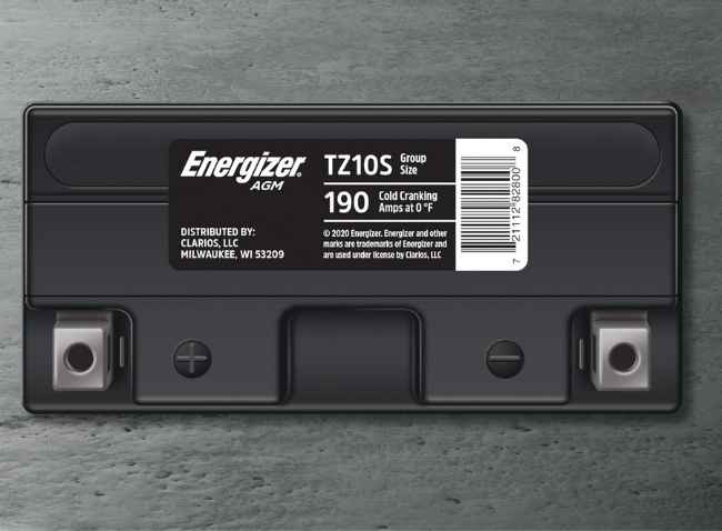 Energizer TZ10S AGM Battery Top