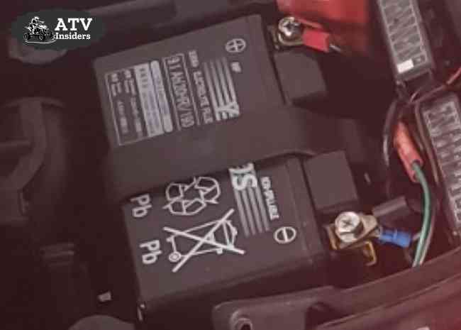 Installed Yuasa YTZ10S ATV battery