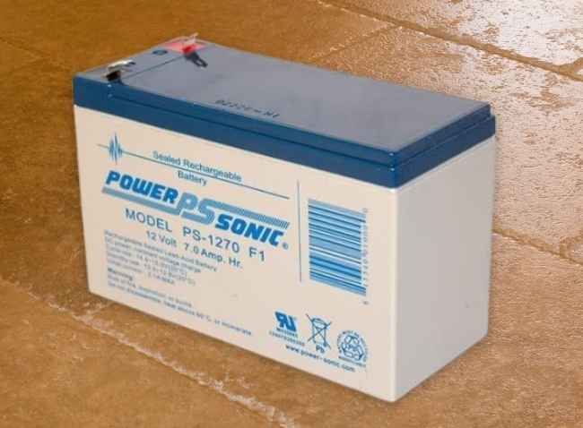 Power-Sonic PS-1270 ATV Battery top view