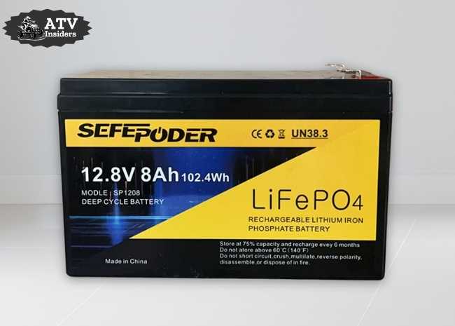 SEFEPODER 12V battery angled shot