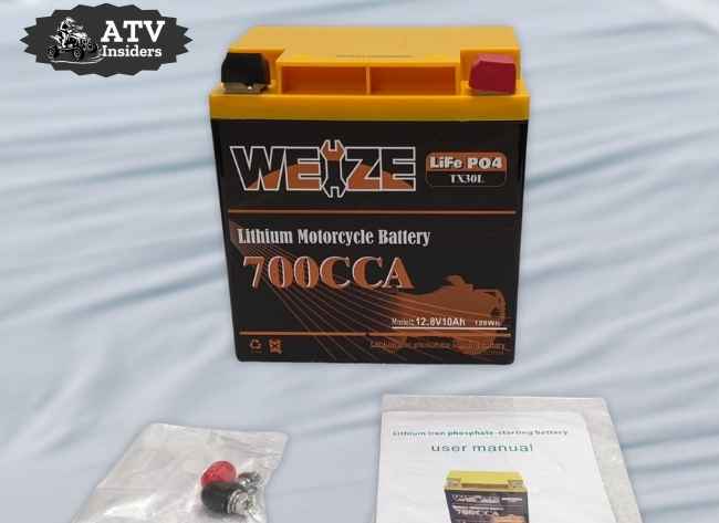 Weize Lithium YTX30L-BS ATV Battery package