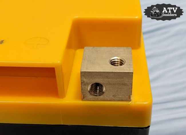 Weize Lithium YTX30L-BS ATV Battery terminal close-up