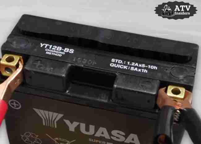 Yuasa ATV battery close-up